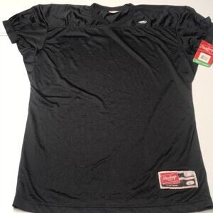 RAWLINGS Large Black Football Jersey BLANK